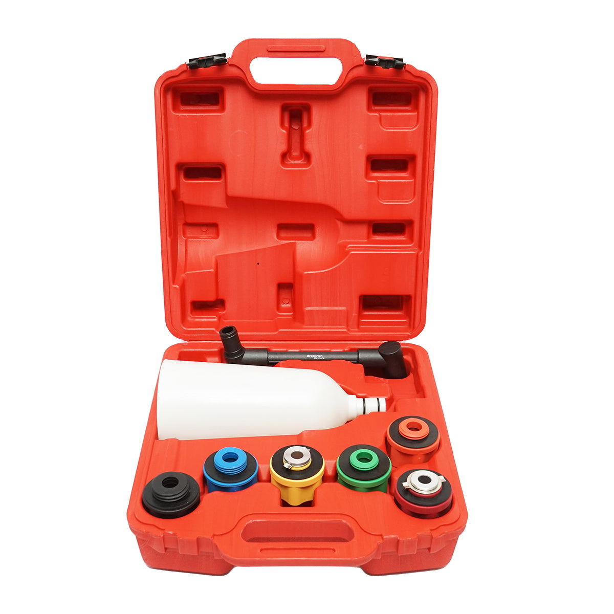 8-piece funnel set and special adapters for oil change Breckner Germany